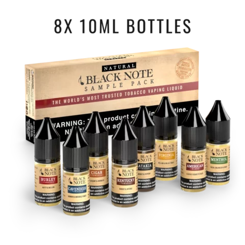 Black Note Sample Pack 8x 10ml bottles