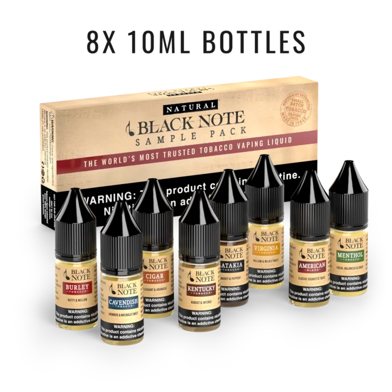 Black Note Sample Pack 8x 10ml bottles