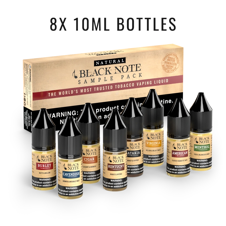 Black Note Sample Pack 8x 10ml bottles