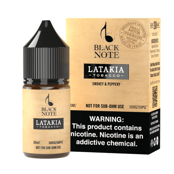 Black Note Latakia Tobacco 30ml Salt Nicotine
