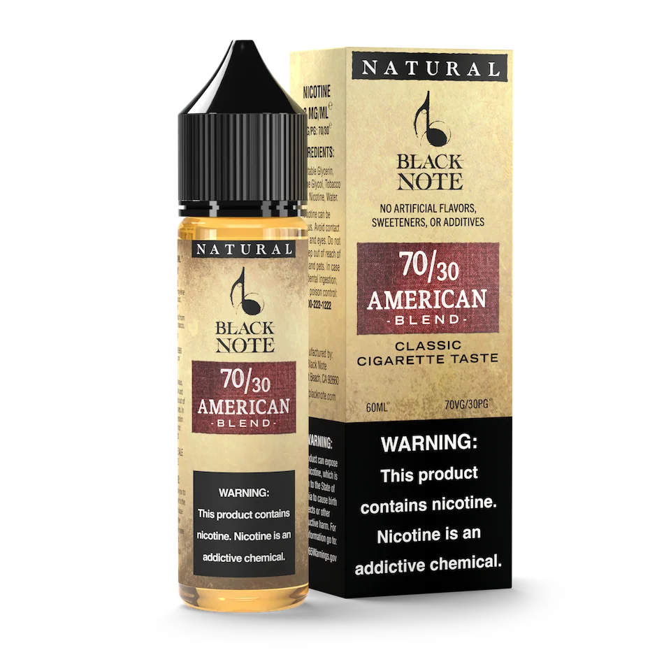 Black Note American Blend 70vg-30pg FreeBase Nicotine 60ml Bottle