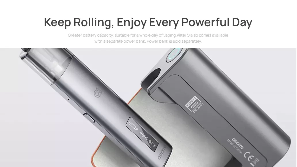 Aspire Vilter S Pod Kit Keep Rolling Enjoy Every Powerful Day