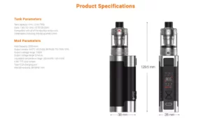 Aspire Zelos 3 Kit (3200mAh, 80W) — technical image 14