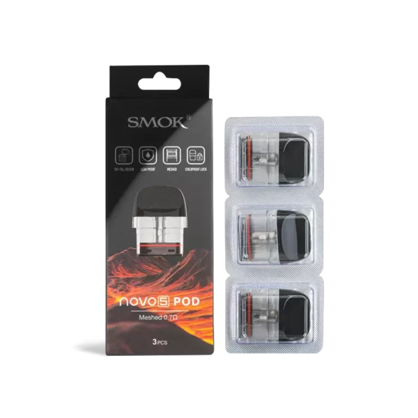 Smok Novo 5 Meshed Replacement Pods 0.7Ω (5-Pack)