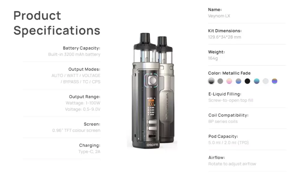 Aspire Veynom LX Kit - 13