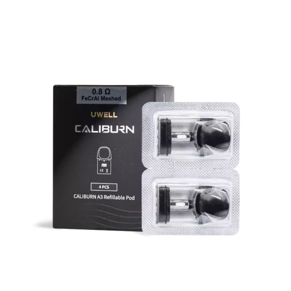 Uwell Caliburn A3 Replacement Pods 0.8Ω (4-Pack)
