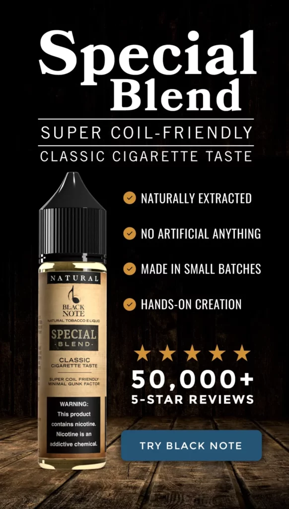 Black Note Special Blend Banner - Mobile Version