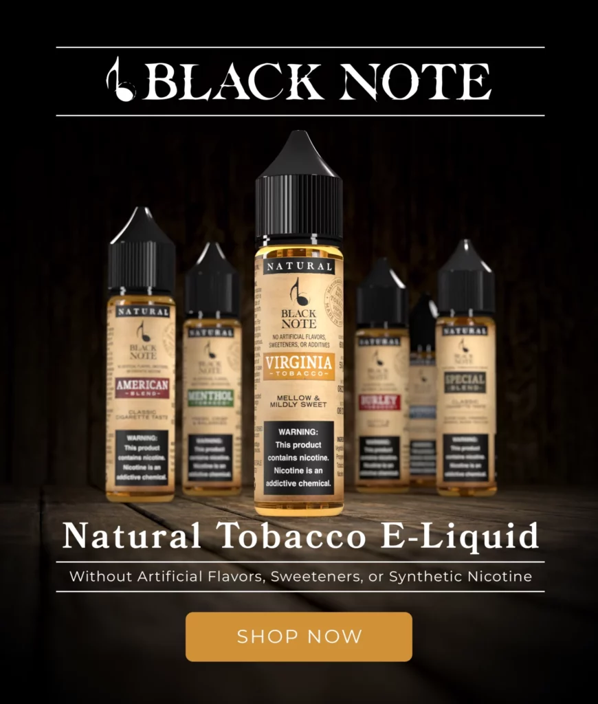 Black Note - Natural Tobacco Eliquids (Mobile Banner)