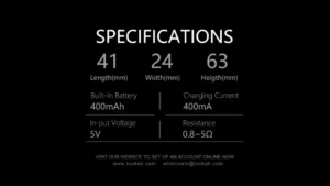 Lookah Turtle 510 Battery — technical image 12