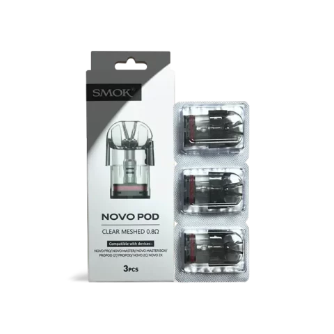 Smok Novo Pod 0.8Ω (Clear Meshed 3mL 3-Pack)