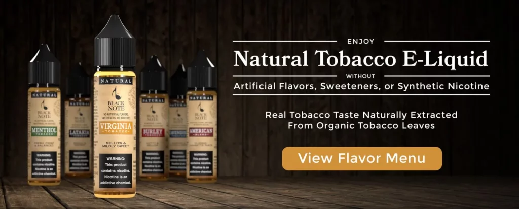 Black Note Natural Tobacco Eliquid-Desktop Banner