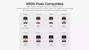 Vaporesso XROS 4 Nano 30W Pod System — technical image 11