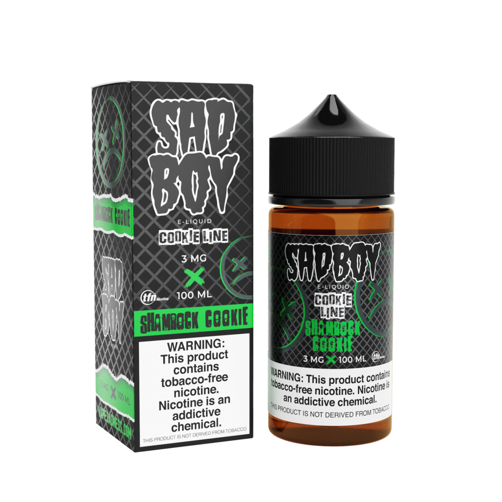 SADBOY Shamrock Cookie Eliquid 100ml Black Note Sadboy shamrock cookie eliquid 100ml black note