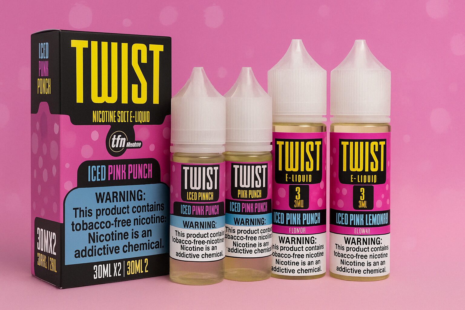 Twist E-Liquids Pink 0° Iced Pink Punch Lemonade