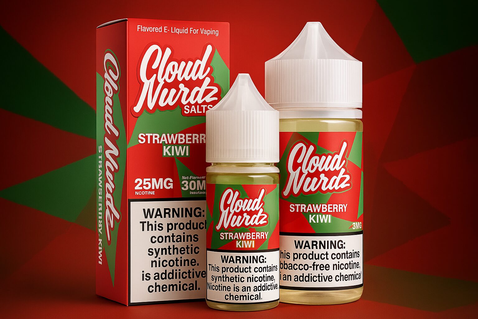Cloud Nurdz Salt Strawberry Kiwi