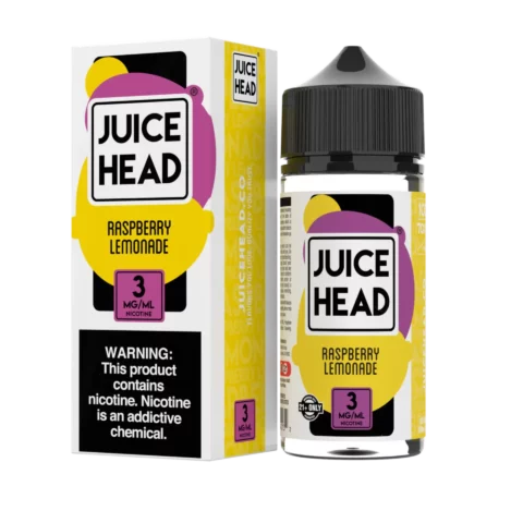 Juice Head Raspberry Lemonade Vape Juice - Freebase 70VG/30PG (100mL), 0.3% Nicotine (3 mg/ml)