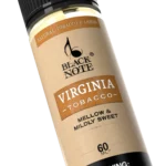 Close-up of the Black Note Virginia Tobacco 60ml bottle label