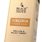 Close-up of the Black Note Virginia Tobacco 60ml carton front label