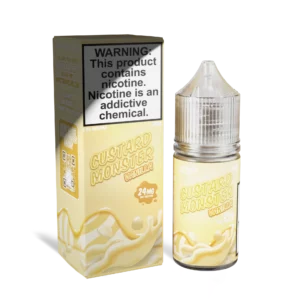 Custard Monster Vanilla 30mL salt nicotine bottle and box, 24mg