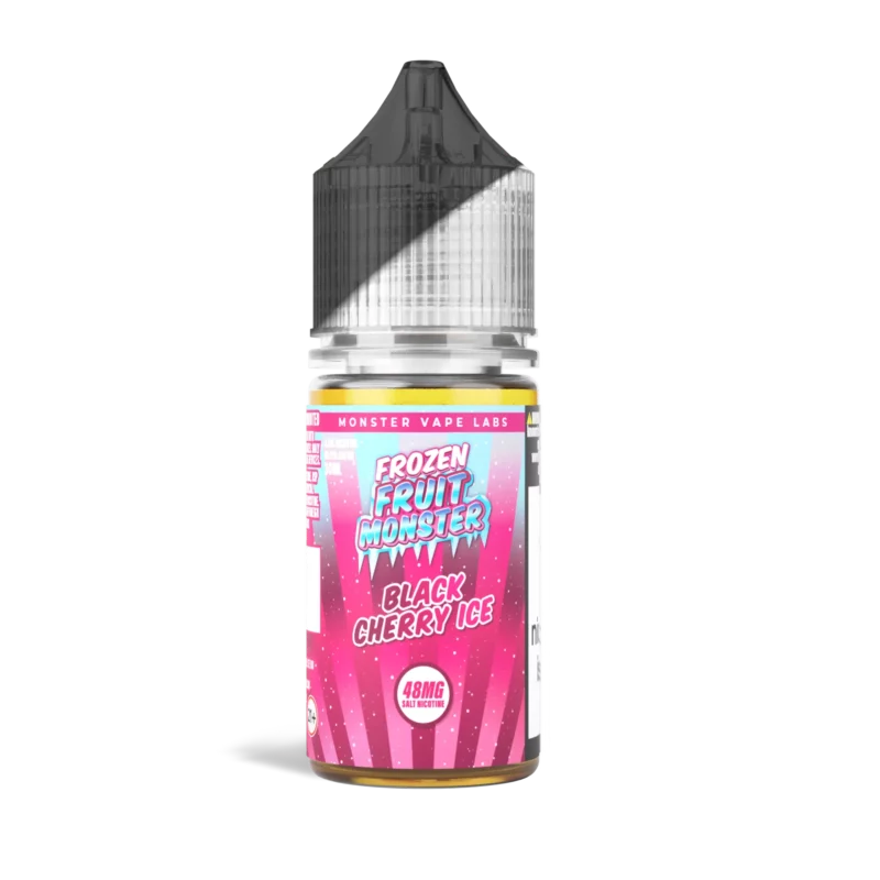 Frozen Fruit Monster Black Cherry Ice 30mL salt nicotine vape juice bottle, 48mg
