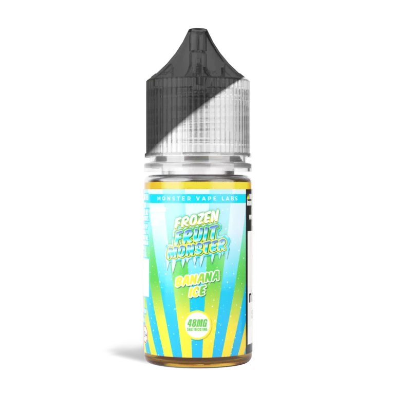 Frozen Fruit Monster Banana Ice 30mL salt nicotine vape juice bottle, 48mg