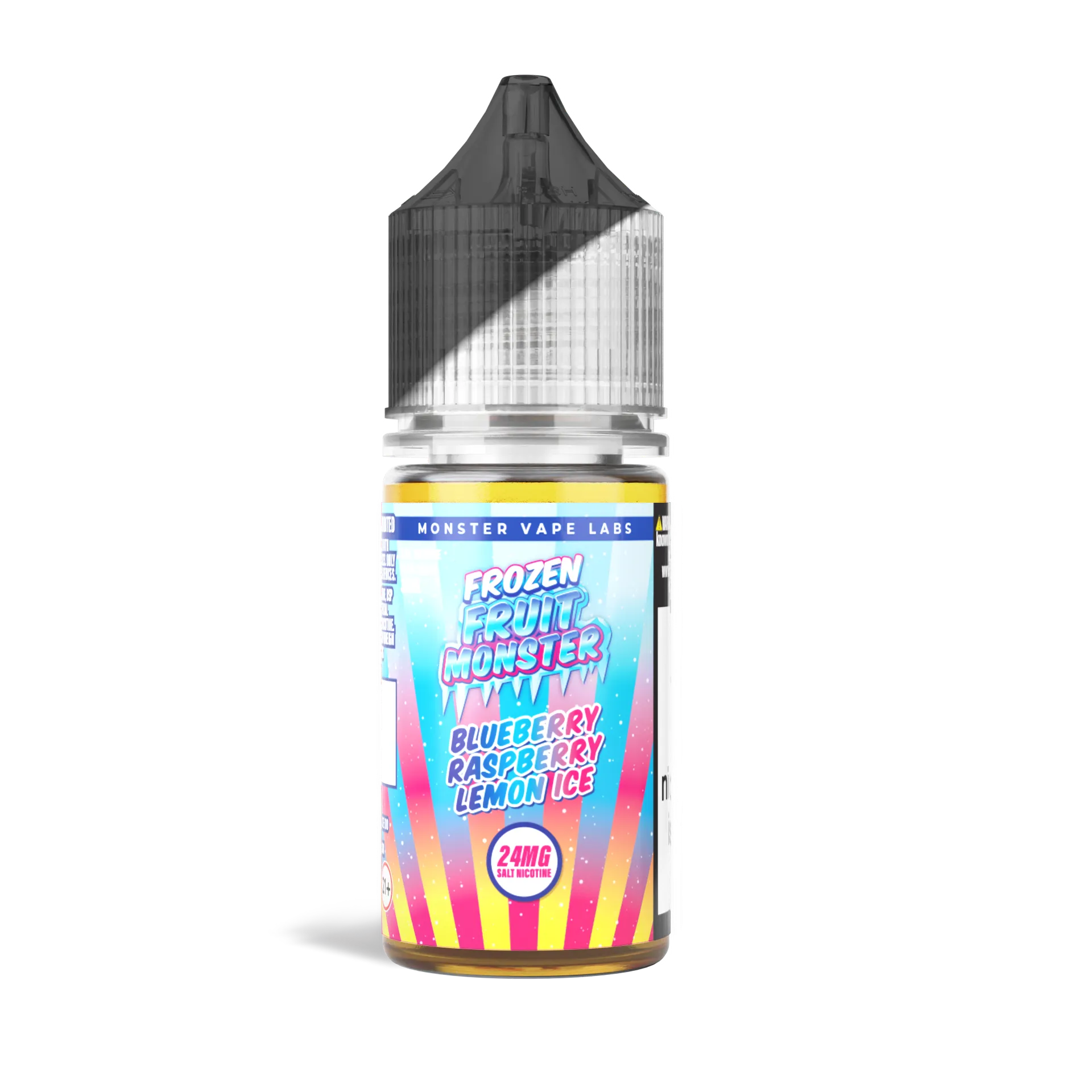 Frozen Fruit Monster Blue Raspberry Lemon Ice 30mL salt nicotine vape juice bottle, 24mg