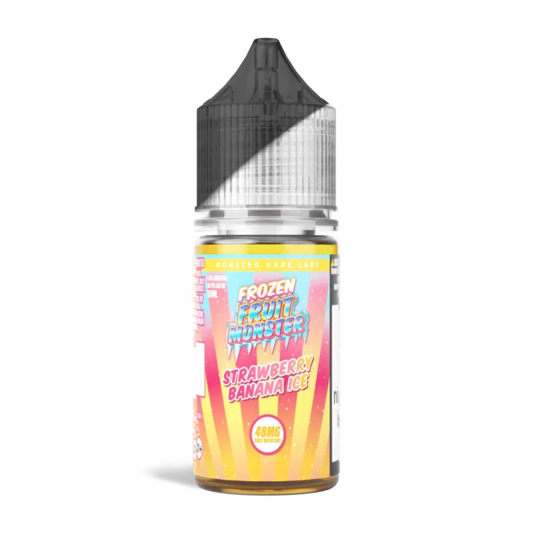 Frozen Fruit Monster Strawberry Banana Ice 30mL salt nicotine vape juice bottle, 48mg