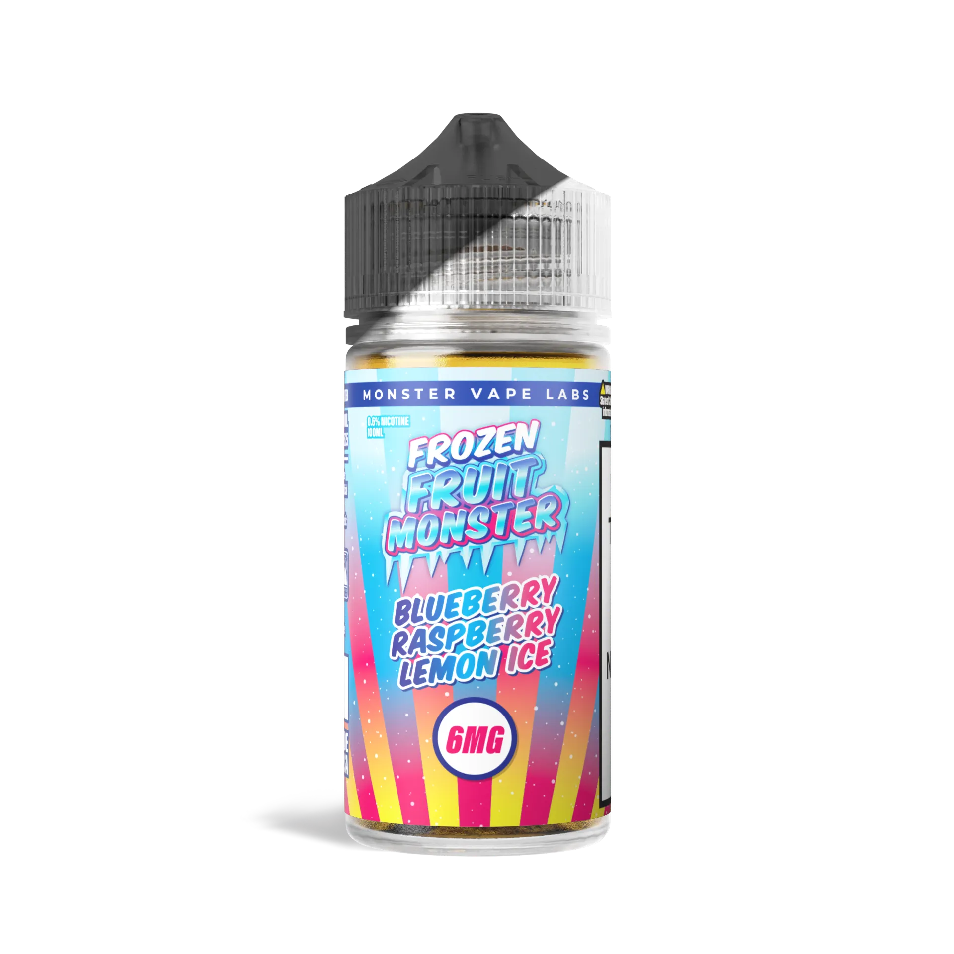 Frozen Fruit Monster Blue Raspberry Lemon Ice 100mL freebase vape juice bottle, 6mg